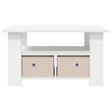Coffee Table with Drawer White 77 x 55 x 42 cm Engineered Wood 8000412