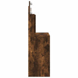 Dressing Table with LED Lights Smoked Oak 96x40x142 cm 837897