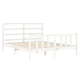 Bed Frame without Mattress White 160x200 cm Solid Wood Pine 3191917
