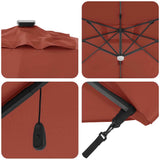 Roma Parasol Red 286 x 284 x 270 cm Aluminium and Polyester 42003358