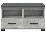 Hall Bench with Cushion Concrete Grey 60 x 38 x 46 cm 891451
