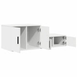 Storage Cabinet 2 pcs White 118 x 41 x 40 cm Engineered Wood 866659