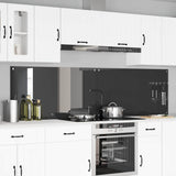 Kitchen Backsplash 2 pcs Dark Grey 110 x 60 cm Tempered Glass 3415508