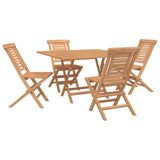 Garden Set 5 pcs Brown Solid Teak Wood 3437350