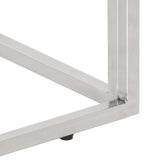 Console Table Silver Stainless Steel and Solid Wood Reclaimed 350016
