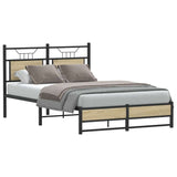 Bed Frame without Mattress Sonoma Oak 120x200 cm Engineered Wood 4106960