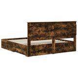 Bed Frame with Drawer with Headboard Manual Engineered Wood 3410287