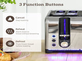 Kettle and Toaster Set, 1.7L 3000W Rapid Boil Jug Kettle with Otter Thermostat, Limescale Filter, 4 T3398P422934