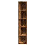 Corner Cabinet Old Wood 33x33x165 cm Engineered Wood 856724
