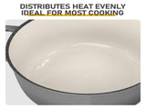 Stainless Steel Handle 7.5QT Round Enamel Pot Black-to-Grey Gradient 68652610