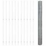 Welded Wire Fence 50 x 1.6 m Hot-Dip Galvanised Steel 3337052
