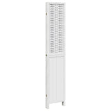 Room Divider 4 Panels White Solid Wood Paulownia 358723