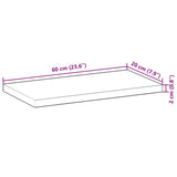 Floating Shelves 4 pcs 60x20x2 cm Untreated Solid Wood Acacia 3279342