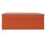 Manual Retractable Awning with Blind&LED 3.5x2.5m Orange&Brown 3069285