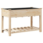 Garden Planter Beige 115 x 59 x 76.5 cm Solid fir wood 42006567