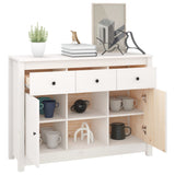 ZNTS Sideboard White 100x35x74,5 cm Solid Wood Pine 814550