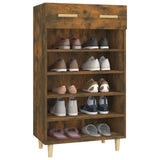 Shoe Cabinet Smoked Oak 60x35x105 cm Engineered Wood 817555