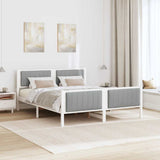 Bed frame White and light grey 150 x 200 cm Solid pine wood 3394317