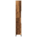 Bathroom Cabinet Old Wood 30x30x190 cm Engineered Wood 857105
