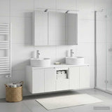 Bathroom Cabinet Set 4 pcs White Engineered Wood 3406455