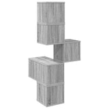 Wall Corner Shelf Grey Sonoma 48 x 48 x 120 cm Engineered Wood 8012233