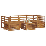 Outdoor Sofa Set 7 pcs Natural Solid Acacia Wood 3374429