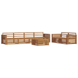 Outdoor Sofa Set 7 pcs Natural Solid Acacia Wood 3373064