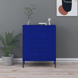 Chest of Drawers Navy Blue 80x35x101.5 cm Steel 336199