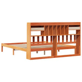 Bookcase Bed without Mattress Wax Brown 200x200 cm Solid Wood Pine 3321648