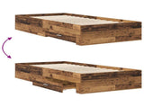 Bed Frame with Storage Old Wood 80 x 200 cm Engineered Wood 3429528