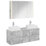 Bathroom Furniture Set 4 pcs Concrete Grey 3406826