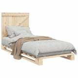 Bed Frame without Mattress with Headboard 90x200 cm Solid Wood 3281550
