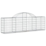 Arched Gabion Baskets 6 pcs 200x30x60/80 cm Galvanised Iron 3146072