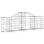 Arched Gabion Baskets 10 pcs 200x30x60/80 cm Galvanised Iron 3146076