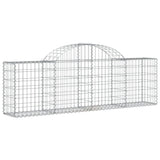 Arched Gabion Baskets 10 pcs 200x30x60/80 cm Galvanised Iron 3146076