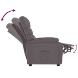 Recliner Chair Grey Faux Leather 342689