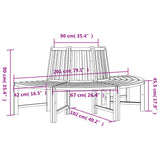 Tree Benches 2 pcs Half Round 201 cm Solid Wood Teak 3157907