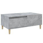 ZNTS Coffee Table Concrete Grey 90x50x36.5 cm Engineered Wood 821112