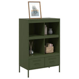 Highboard Olive Green 68x39x101.5 cm Steel 843106
