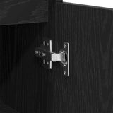 Bathroom Cabinet Black Oak 30 x 30 x 100 cm Engineered Wood 862807