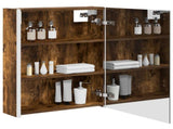 Bathroom Mirror Cabinet Smoked Oak 53.5 x 15.5 x 70 cm 889235