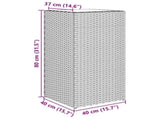 Garden Planters 2 pcs Brown 40x40x80 cm Poly Rattan 3210520