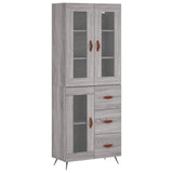 Highboard Grey Sonoma 69,5x34x180 cm Engineered Wood 3198575