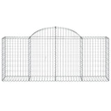 Arched Gabion Baskets 12 pcs 200x50x80/100 cm Galvanised Iron 3146309