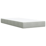 Box Spring Bed with Mattress Light Grey 80x200 cm Velvet 3286174