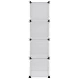 Storage Cube Organiser with 12 Cubes and Doors Transparent PP 340555
