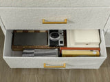 Chest of Drawers with 9 Fabric Drawers, Boucle Storage Organiser with Steel Frame, Fabric Dresser T3398P330467