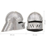 Medieval Knight Helmet Antique Replica LARP Silver Steel 286215