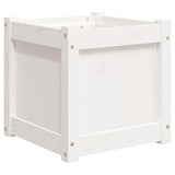 Garden Planter White 40x40x40 cm Solid Wood Pine 837406