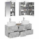 Bathroom Furniture Set 5 pcs Concrete Grey 3406914